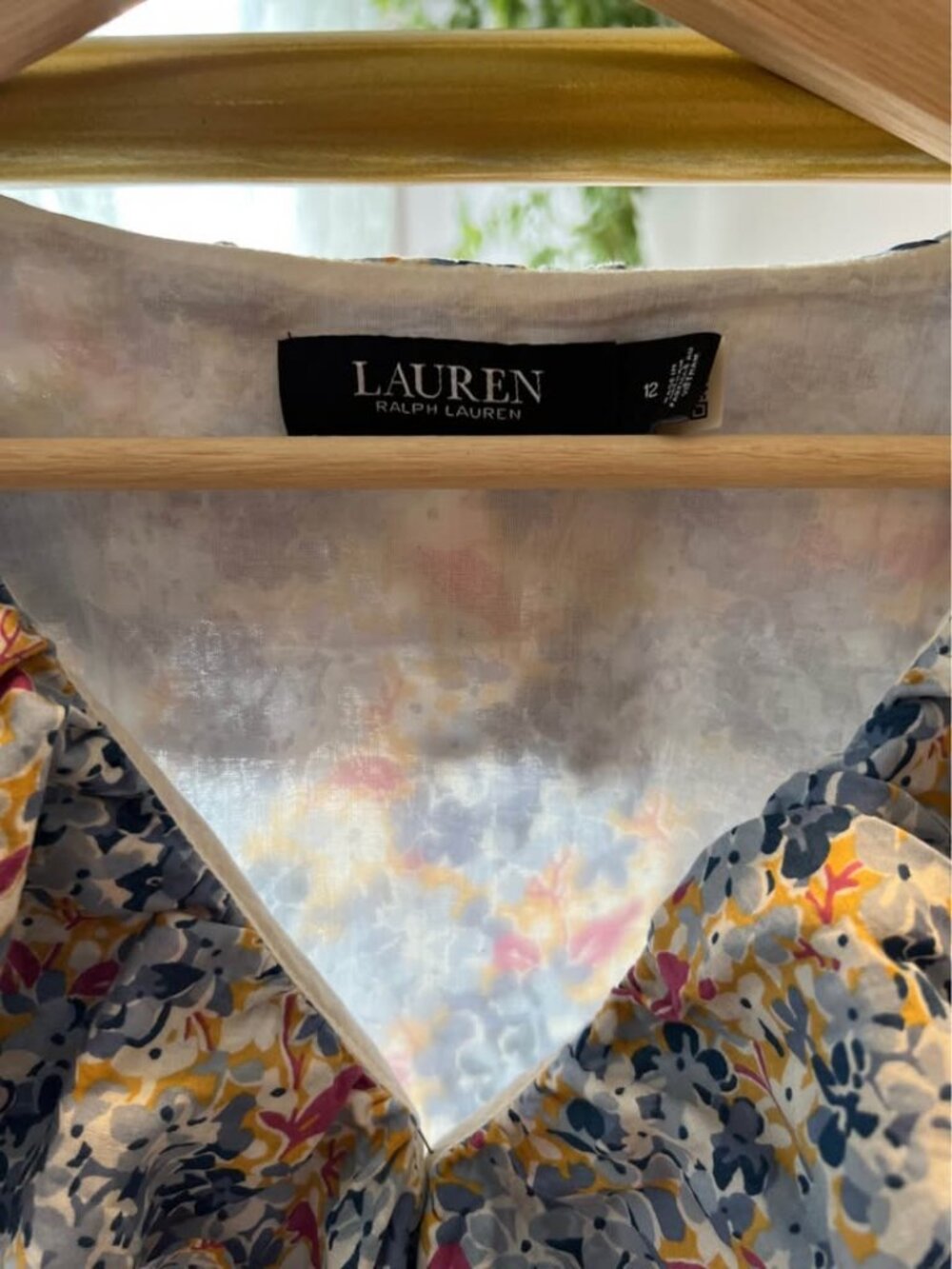 Cottagecore Lauren Ralph Lauren Floral Cotton Voile Dress - Size 12 - Picture 3 of 4